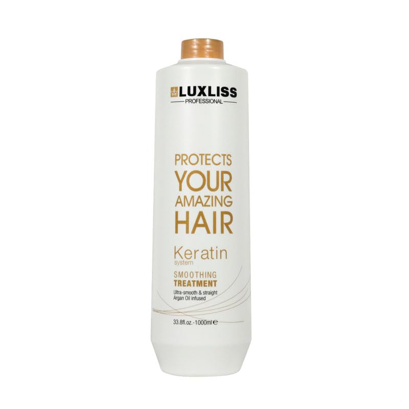 Keratin Smoothing Treatment + Keratin Daily Care Shampoo & Conditioner Set for Dry Hair Professional Results Straightens